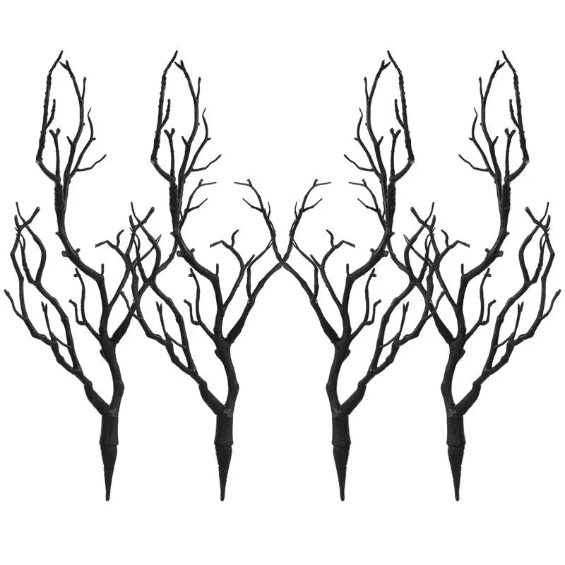 4pcs Artificial Dried Branch Simulation Antlers Tree Branch Fake Plastic Decor Dried Twig Branches Twigs Home Festival Vase