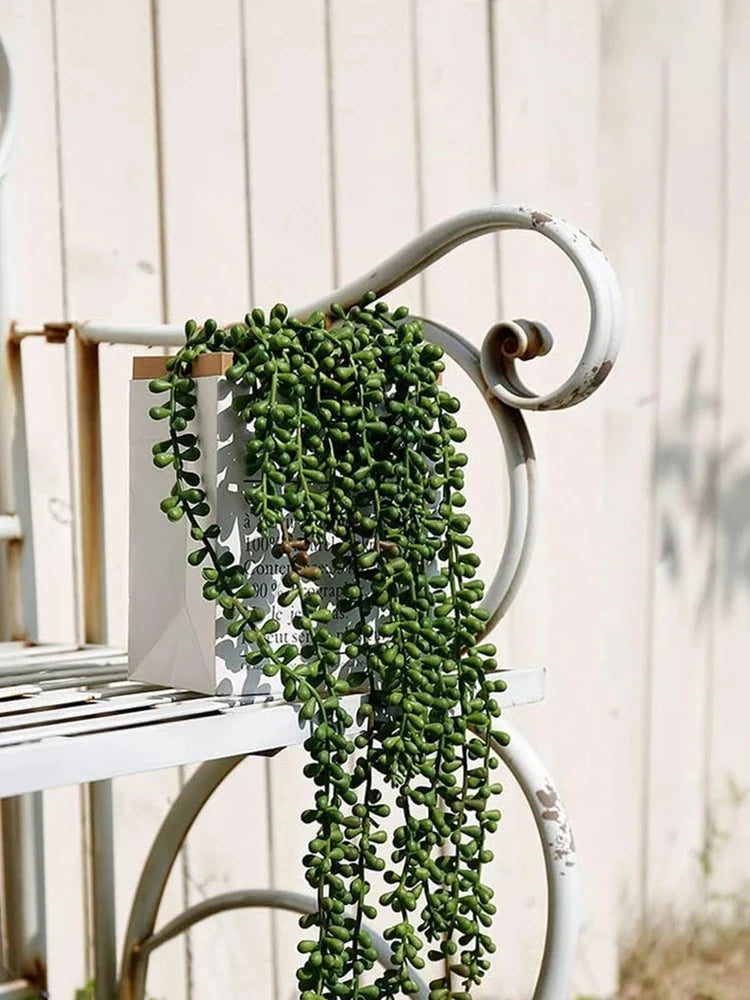 1PC Artificial Green Plants, Love Tears, Home Decoration, Fake Plants, Simulated Green Plants, Ceiling, Plastic Vines