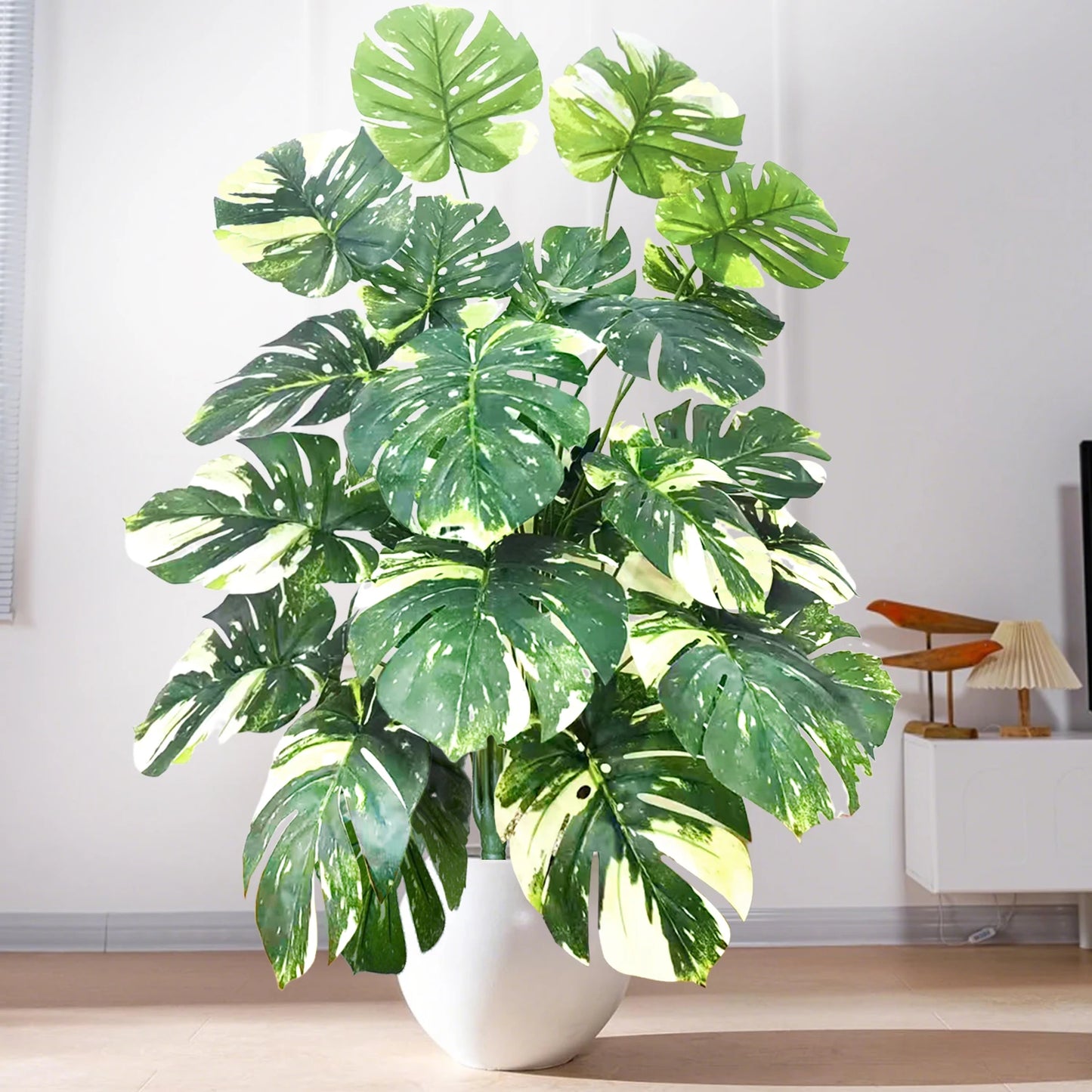 59-103cm/40.5in Artificial Monstera plastic fake plant pot ornamental festival suitable for home office decoration