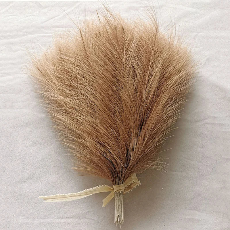 Faux Pampas Grass Bouquet 10/15/30pcs Artificial Pampas Fake Flowers Reed Decor for Room Home Wedding Christmas Decoration 2024