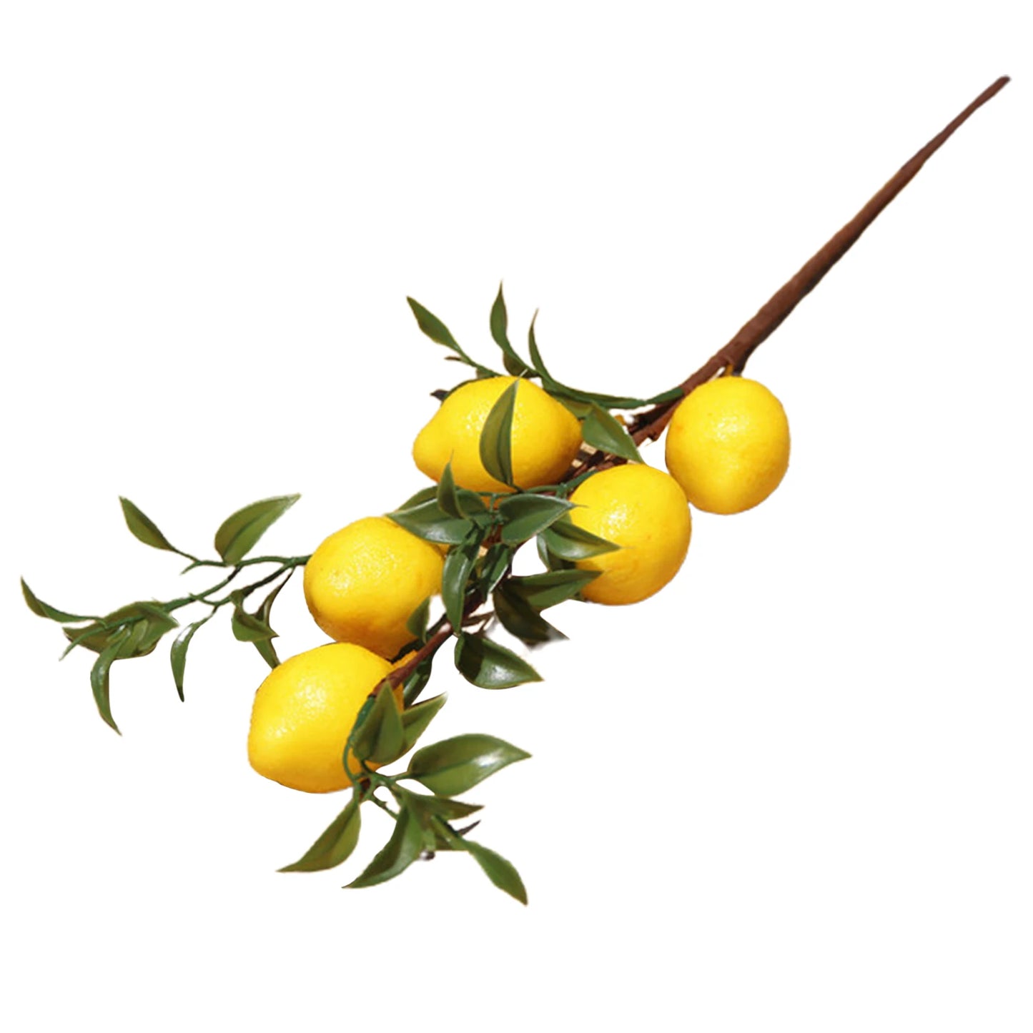 ZK40 Simulated lemon branch plastic fake flower length about 50cm 1 branch/5 fruits Foam+Iron+Plastic Never wither and fall
