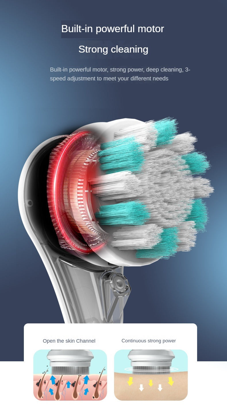 Electric Bath Brushes Shower Cleaning Body Massage Brush Multifunctional Brush Spa Waterproof IPX7 Long Handle Back Brushes