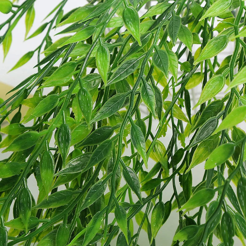 50cm Artificial Plant wicker Wllow Branch Wedding Home Decoration Ceiling Simulation Plant Hanging Green Plant Weeping Willow