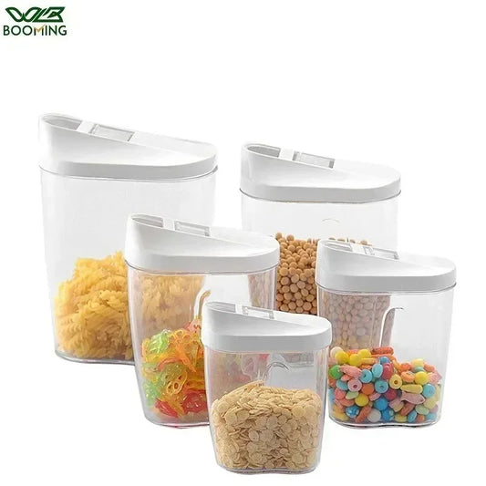 Multifunctional Storage Tanks Large Capacity Kitchen Food Storage Containers Transparent Sealed Storage Containers Combination