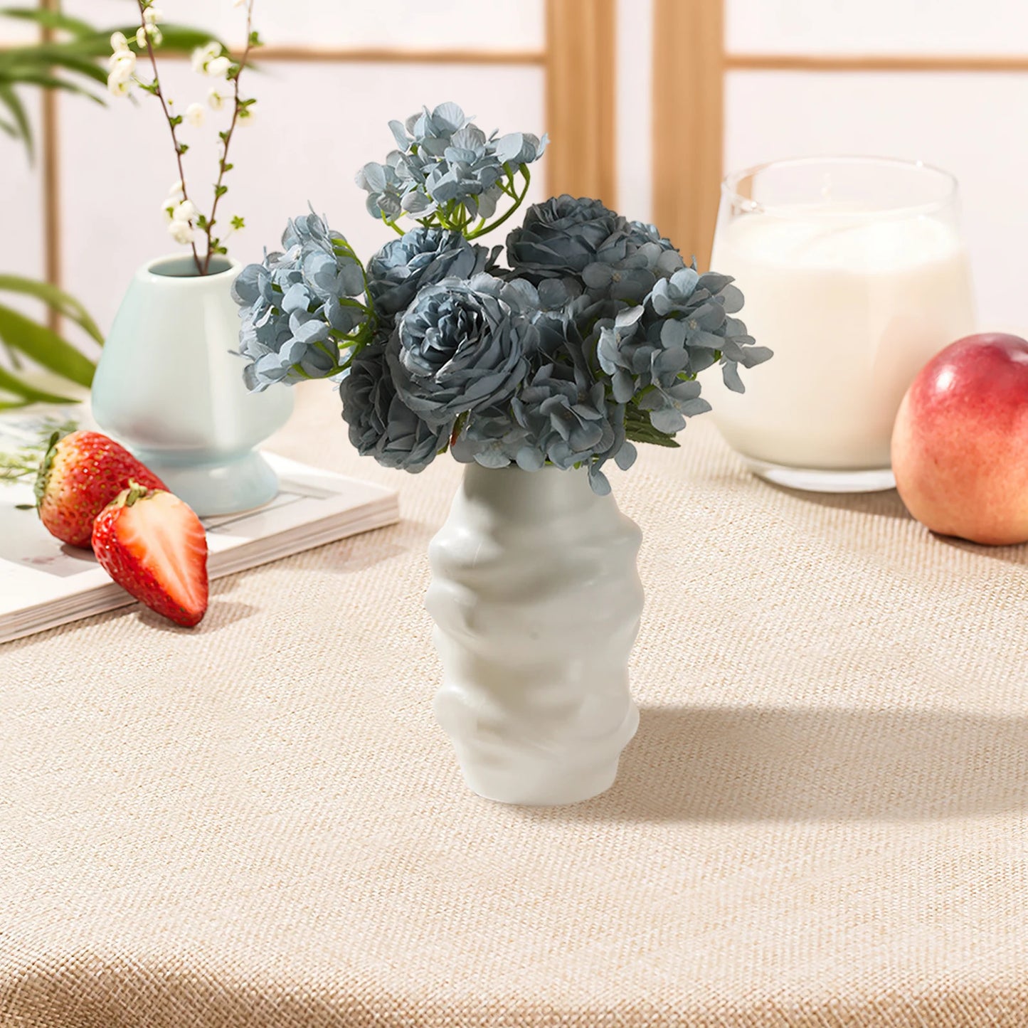 Modern Flower Vase Flower Pot Basket Nordic Home Decoration Vase Minimalist Vase for Home Table Office Bedroom Decors