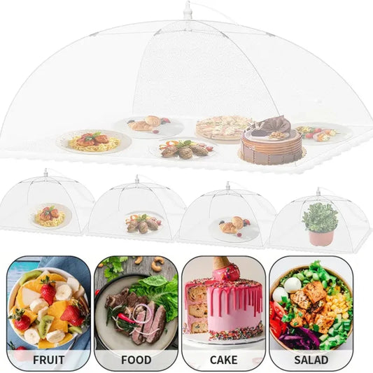 Newest Food Covers Mesh Foldable Kitchen Anti Fly Mosquito Tent Dome Net Umbrella Picnic Protect Dish Cover Kitchen Accessories