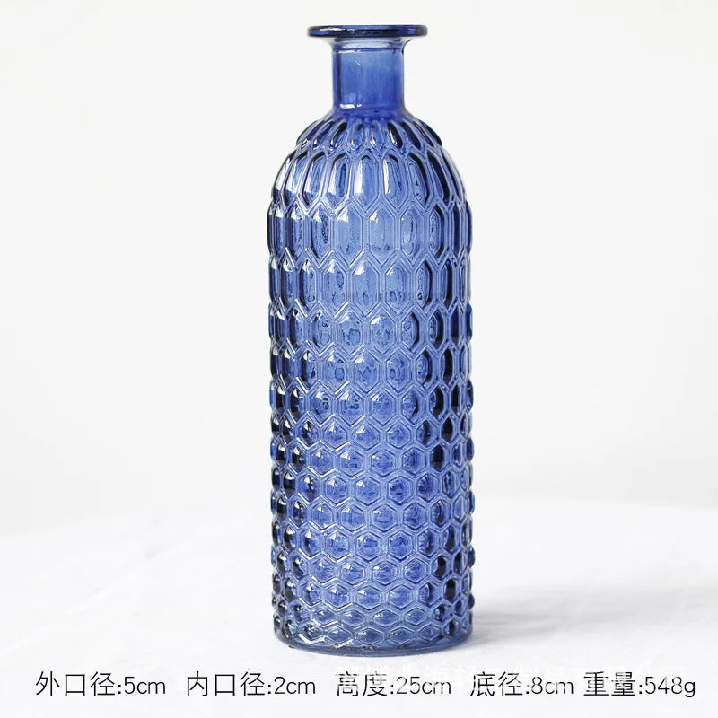 Glass Vase Living Room Decoration Small Fresh Flower Vases For Homes Table Bedroom Decor Modern Terrarium Home Accessories