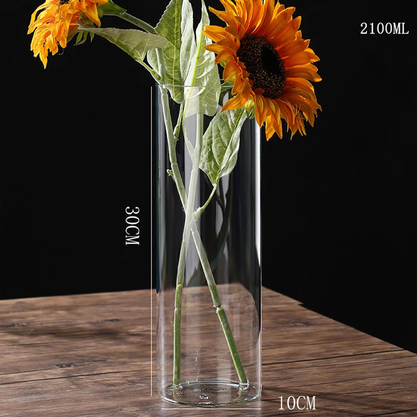 Simplism Glass Hydroponic Vase Modern Small Cylinder Flower Centerpiece Vases Use for Wedding Decor accesorios para jardin