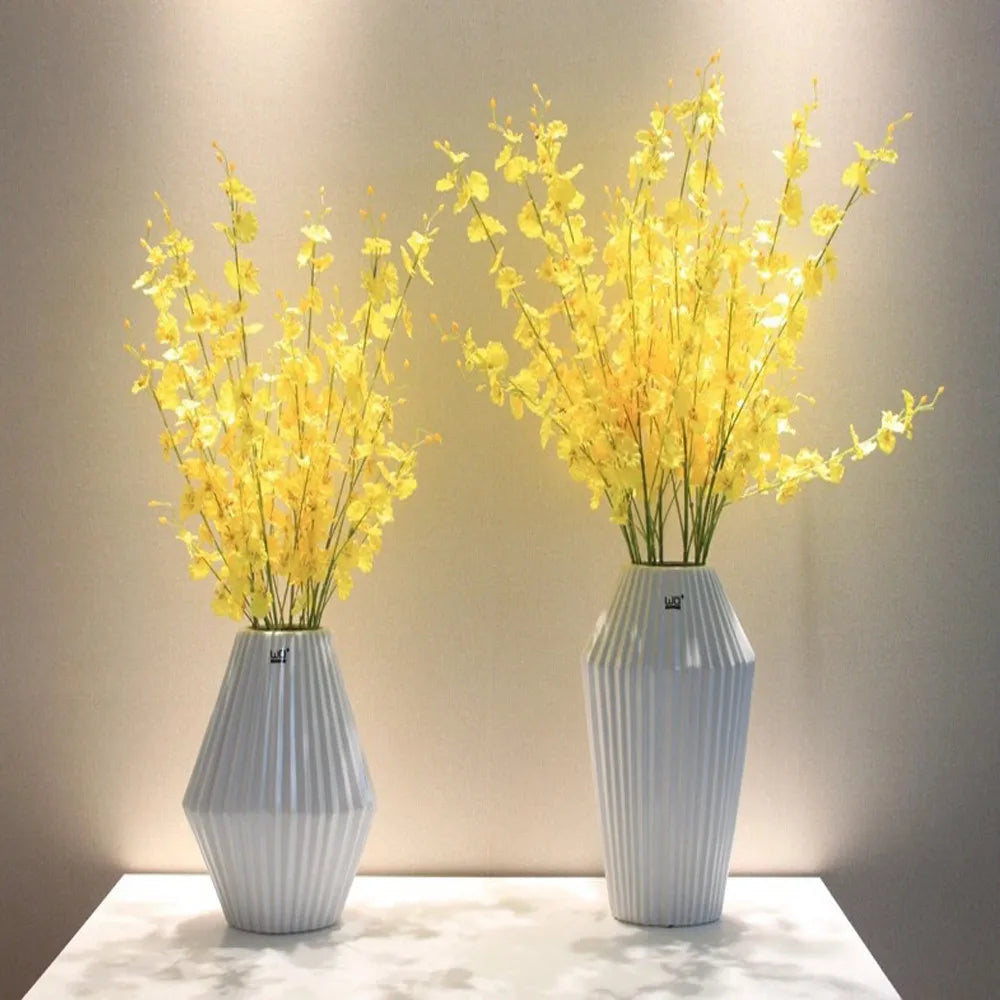 Yellow Simulation Flower Dancing Orchid Decoration Fake Flower Soft Decoration Simulation Plant Home Wedding Artificial Flowers