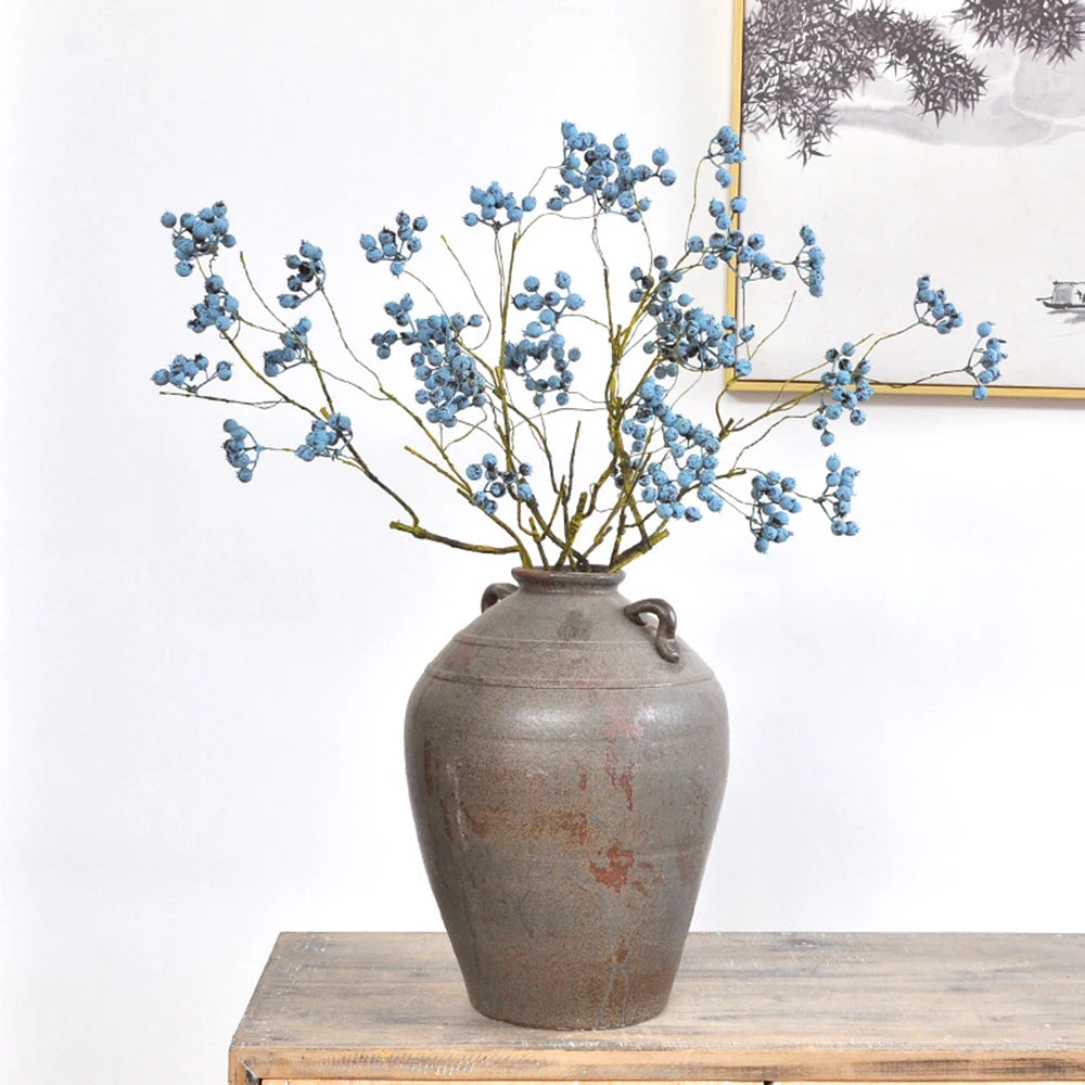 1 Branch Simulate Tree Fruit Flower Plant Branch Arrangement DIY Home Decoration