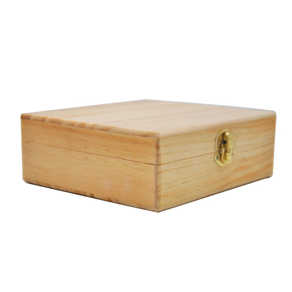 Wooden Stash Box With Rolling Tray for Smoke Accessories Bamboo Storage Container with Lock Organizer for Tobacco Herb Smoking