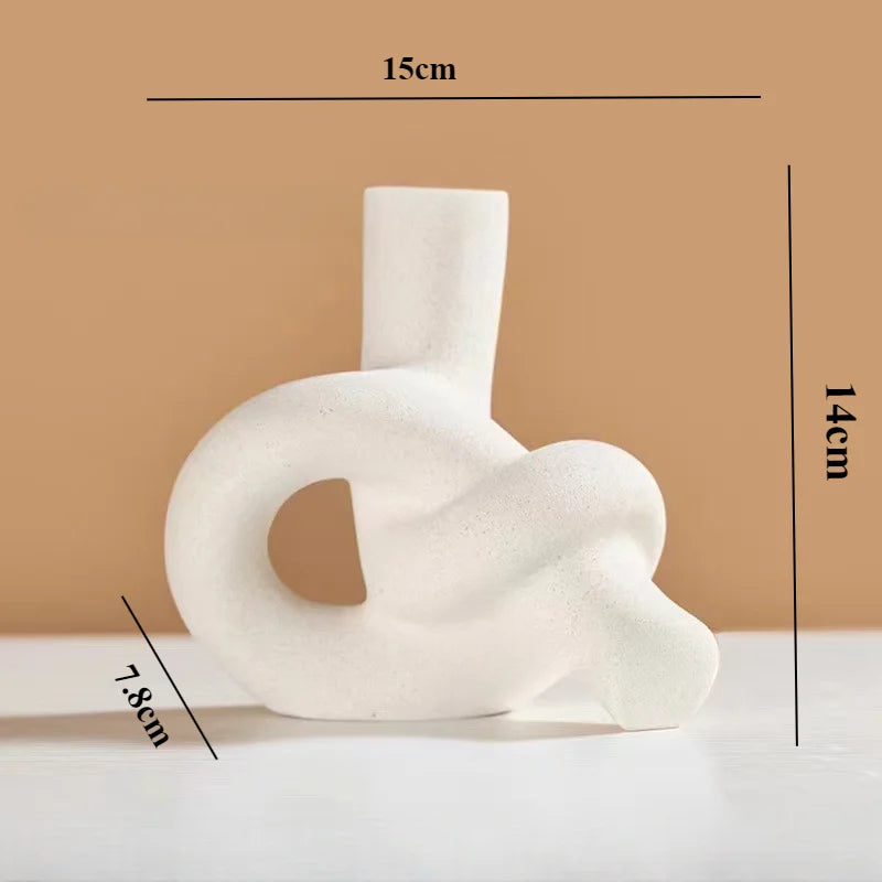 Shaped vase desktop living room dining room ornaments resin vase for children's gifts resin vase for interior decoration.