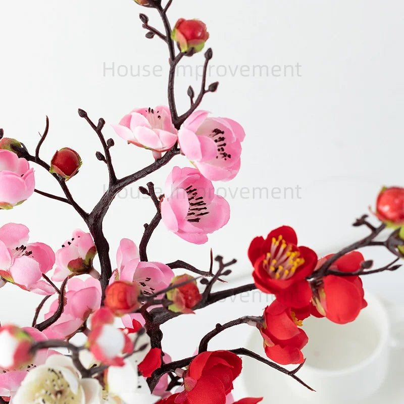 Artificial Plants Bonsai - No Pot Blossoms Artificial Plant Small Tree Fake Flowers Table Ornaments Home Decoration Hotel Garden