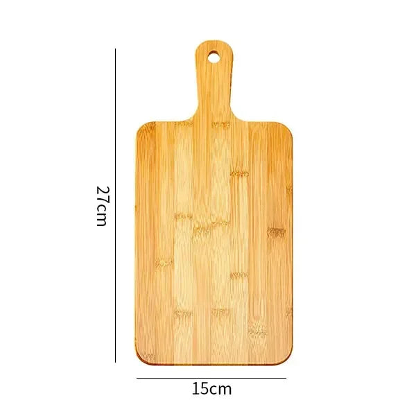 Bamboo Cutting Board with Handle Large Wooden Serving Board Kitchen Chopping Board Charcuterie Board for Pizza Vegetables Meat