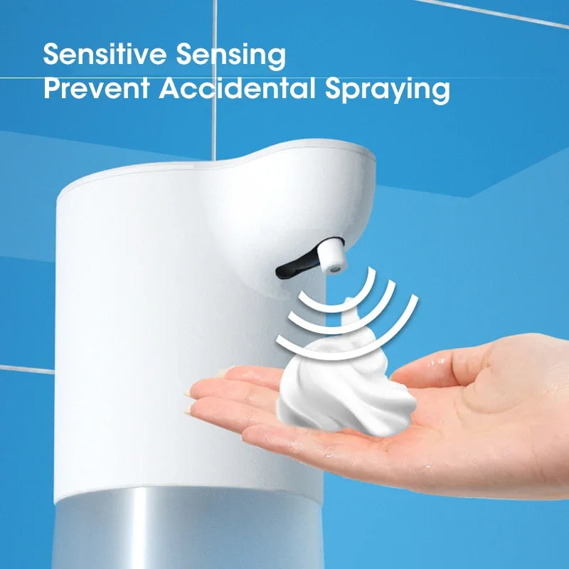 350ML Automatic Foam Soap Dispenser Bathroom Smart Washing Hand Machine USB Charging White ABS for Bathroom Toilet