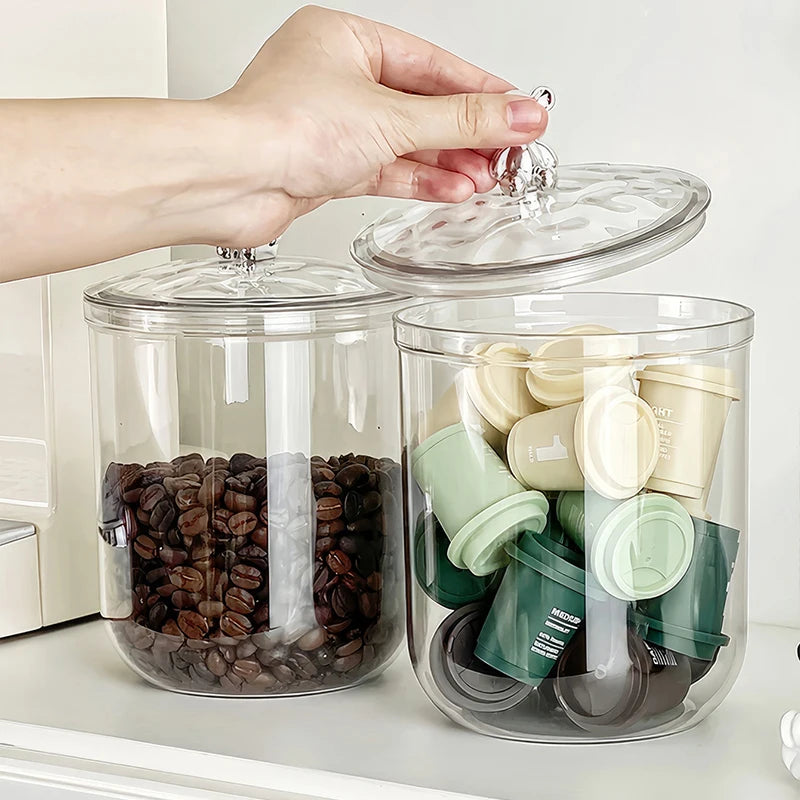 Kitchen grain jar, spice jars insect proof,moisture-proof, can store lemon slices, nuts, coffee beans,food organizer,storage box