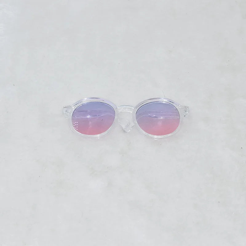 Labubu 6.5cm Glasses Accessories Transparent Plastic Glasses for 15-17cm Labubu Plush Doll DIY Toys for Labubu Sunglasses ﻿