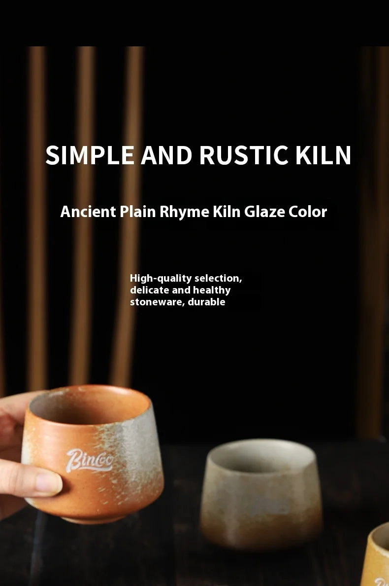 200ML Light Luxury Retro Mugs Ceramic Coffee Cups Handmade Latte & Matcha Kung Fu Tea Cup Retro Japanese Style Ceramic Tea Cup