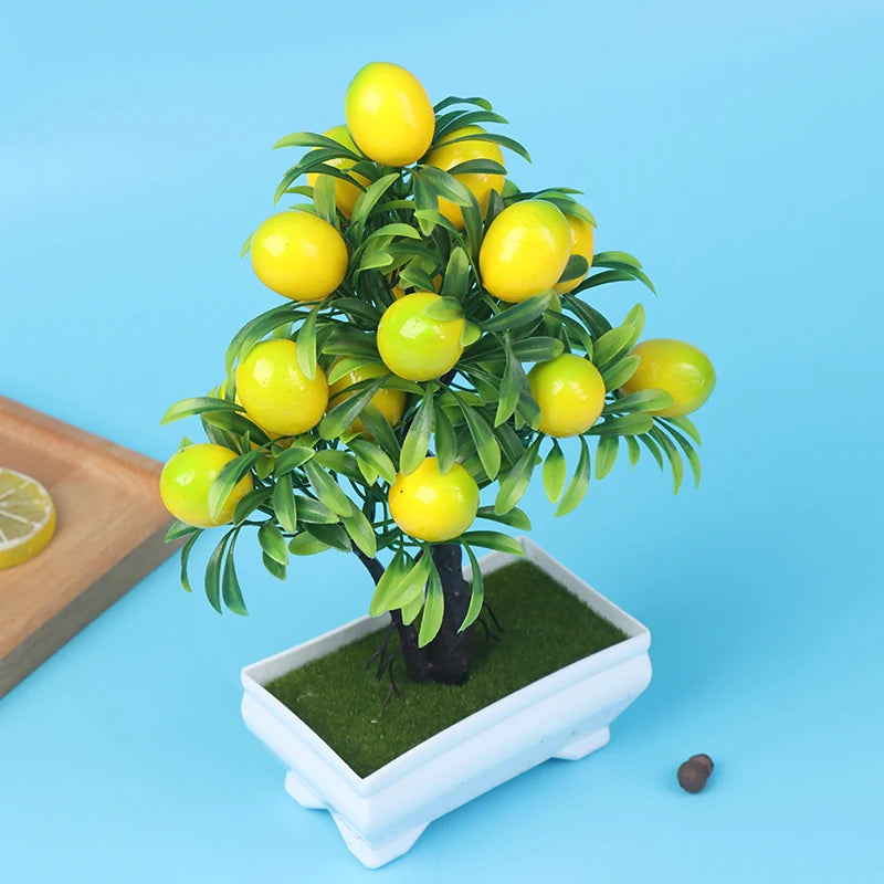 Artificial Lemon Plants Potted Fake Flower For Home Party And Garden Decoration Artificial Lemon Tree