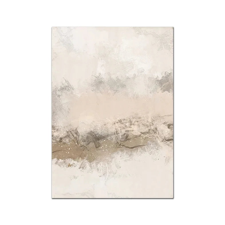 Scandinavian Minimalist Wall Art Neutral Abstract HD Canvas Oil Painting Poster Print Home Bedroom Living Room Decoration