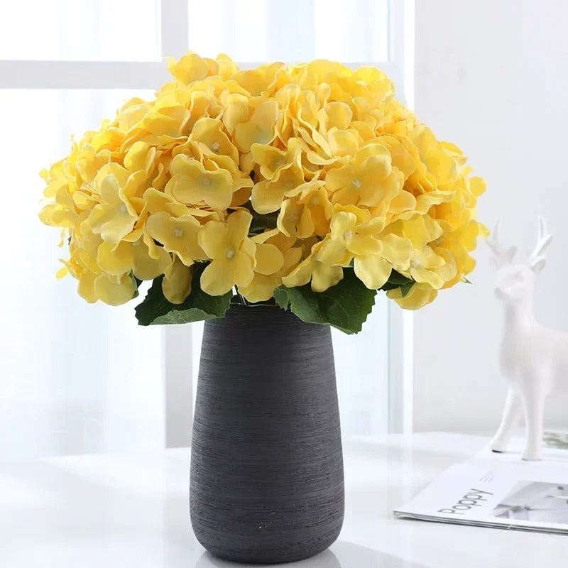 Simulation Mallorca Artificial Flower Big 5 Hydrangea Silk Cloth Home Living Room Table Decoration Wedding Fake Flower Blue