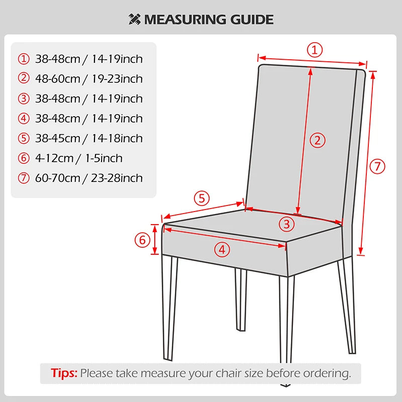 Real Waterproof Fabric Chair Cover Stretch Seat Chair Covers Ventilate Bar Chair Slipcover Universal Size Chair Cover For Room
