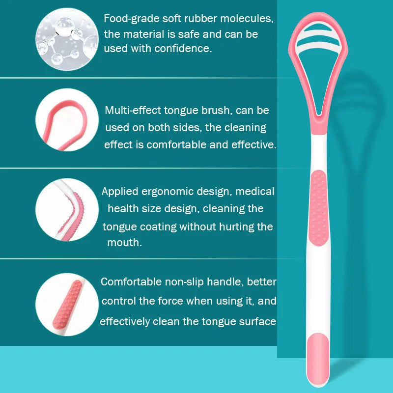 Xiaomi Youpin Tongue Scraper Oral Cleaner Brush Fresh Breath Reusable Cleaning Coated Multicolor Tongue Brush Hygiene Care Tools