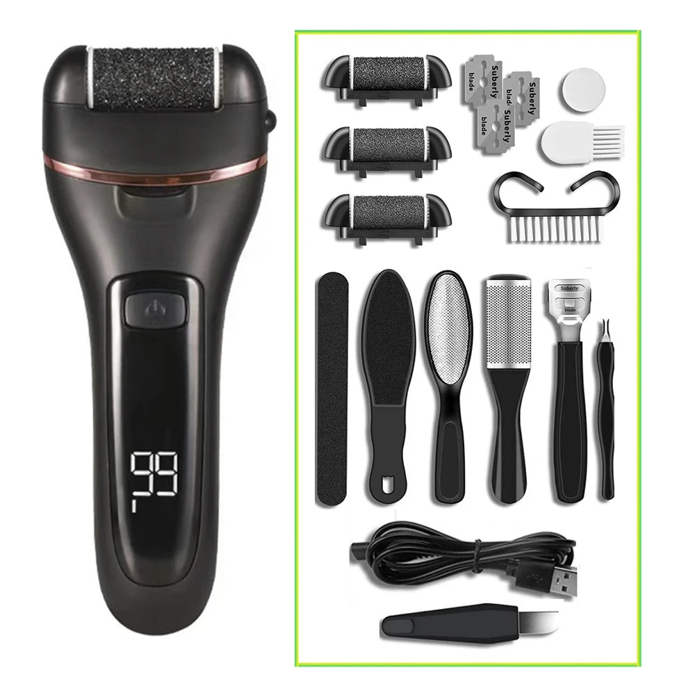 Electric Foot File Callus Remover Machine Rechargeable Foot Grinder Pedicure Machine Pedicure Device Foot Care Tools Feet