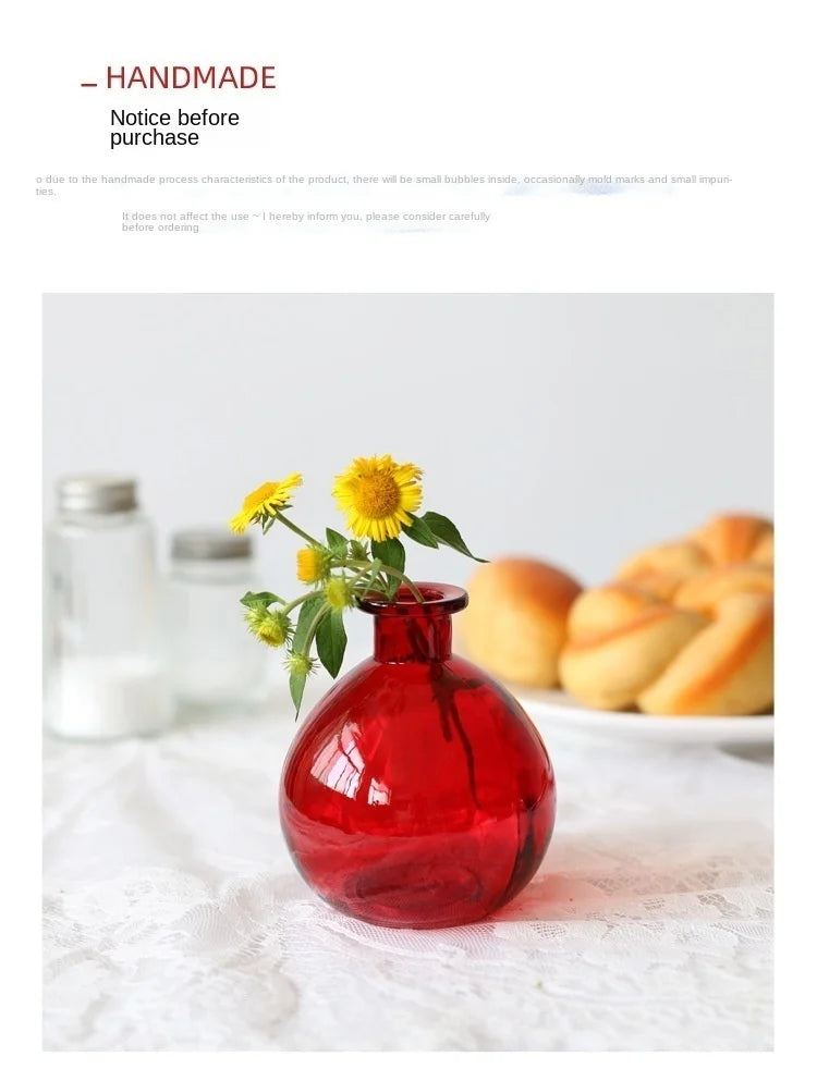 Glass Vase Living Room Decoration Small Fresh Flower Vases For Homes Table Bedroom Decor Modern Terrarium Home Accessories