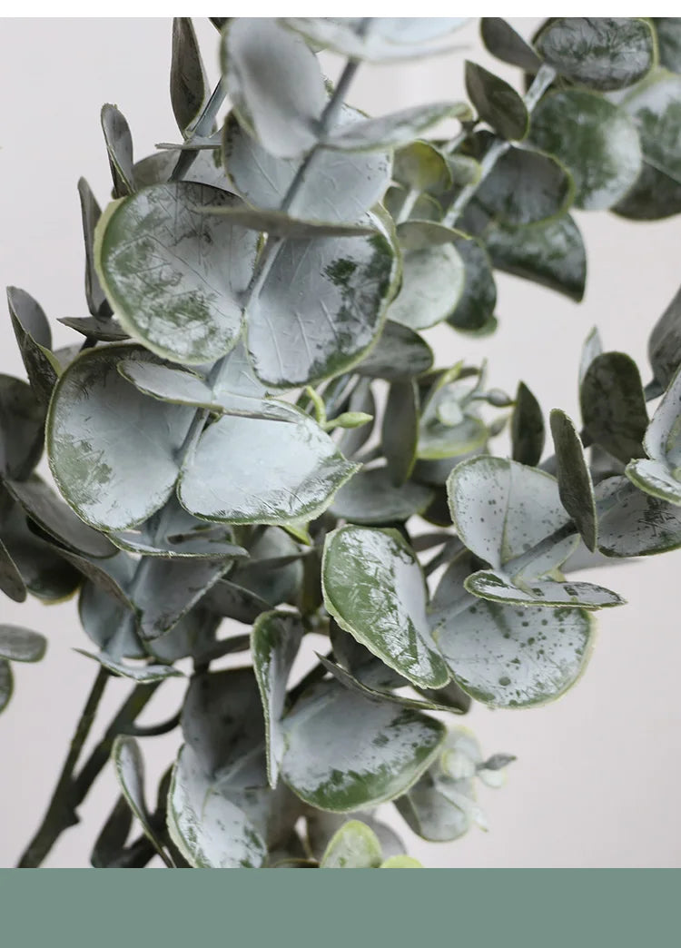 Real touch artificial eucalyptus branch leaf plants long leaf fake plants home decor dried artificial flowers wedding decoration