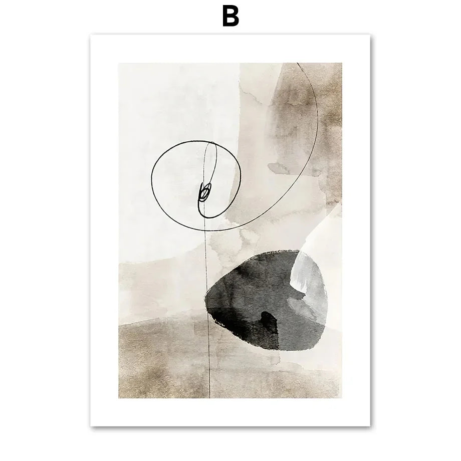 Scandinavian Minimalist Wall Art Abstract Lines Couple Woman HD Canvas Poster Prints Home Bedroom Living Room Decoration