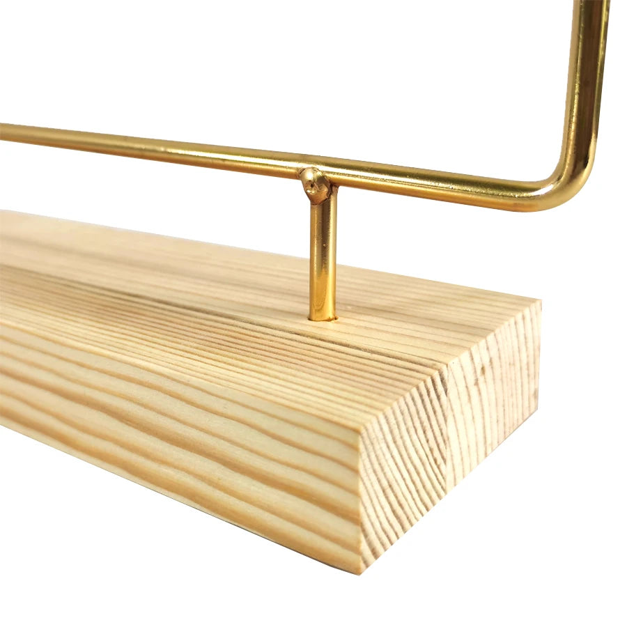 Solid Wood Base Metal Earrings Display Stand 3 Layers 69 Holes Jewelry Rack Earrings Studs Hanging Props Dresser Jewelry Storage
