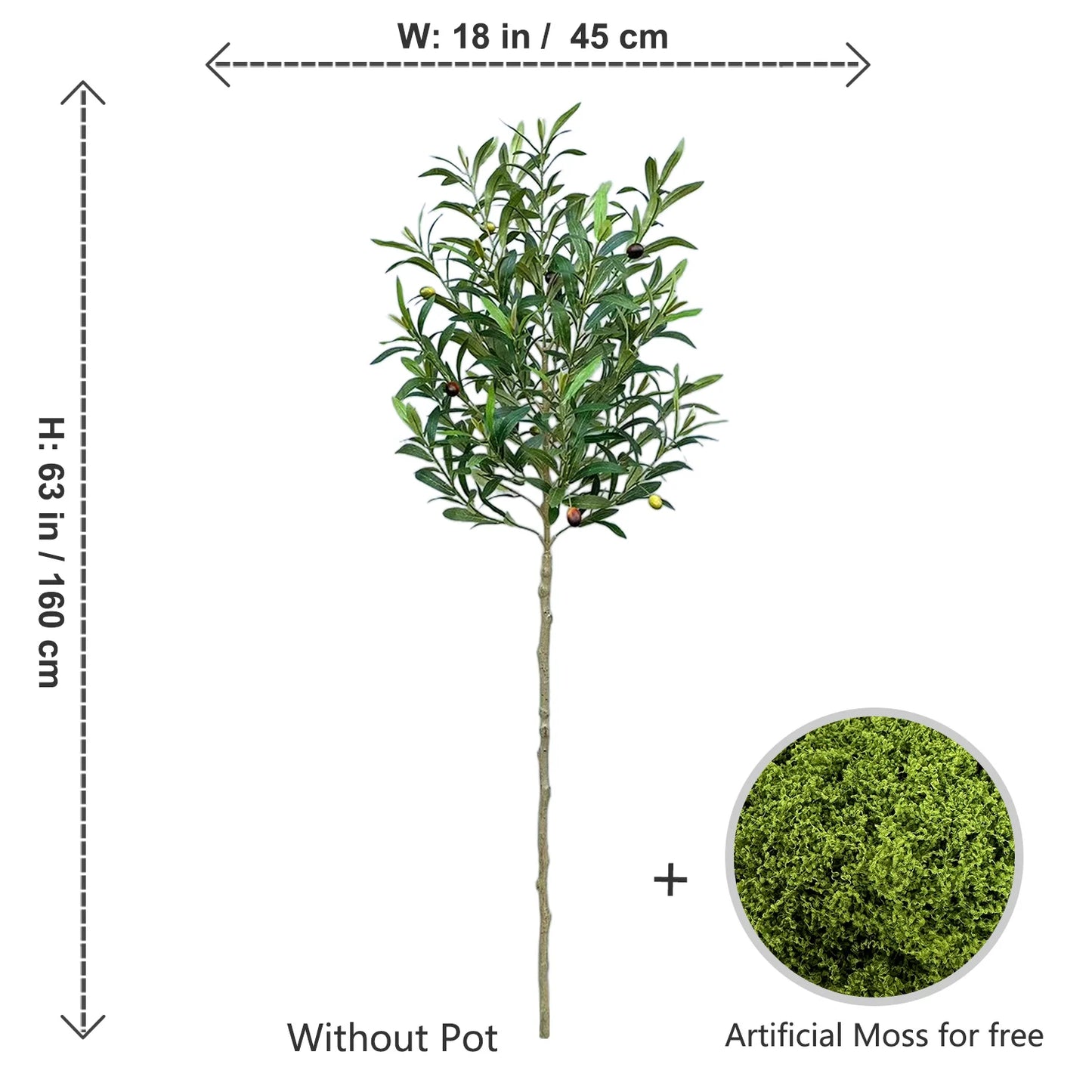 New 90-160CM Artificial Olive Plant tree Branch Fake plant Realistic touch indoor faux plant for New year Home Office Decoration