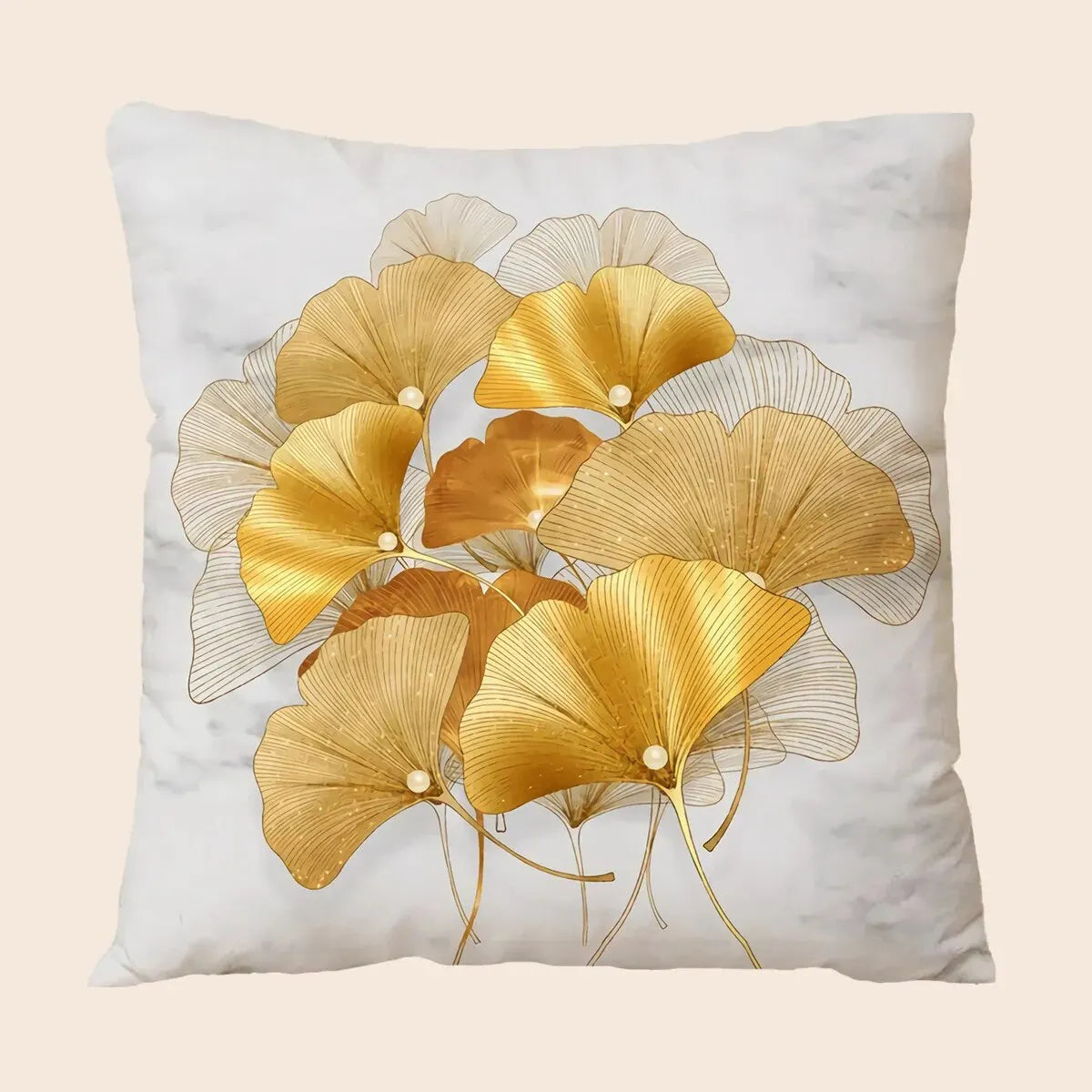 1pc Ginkgo Leaves Printed Pillowcase - Soft and Cozy Plush Design ForComfortable Sleep