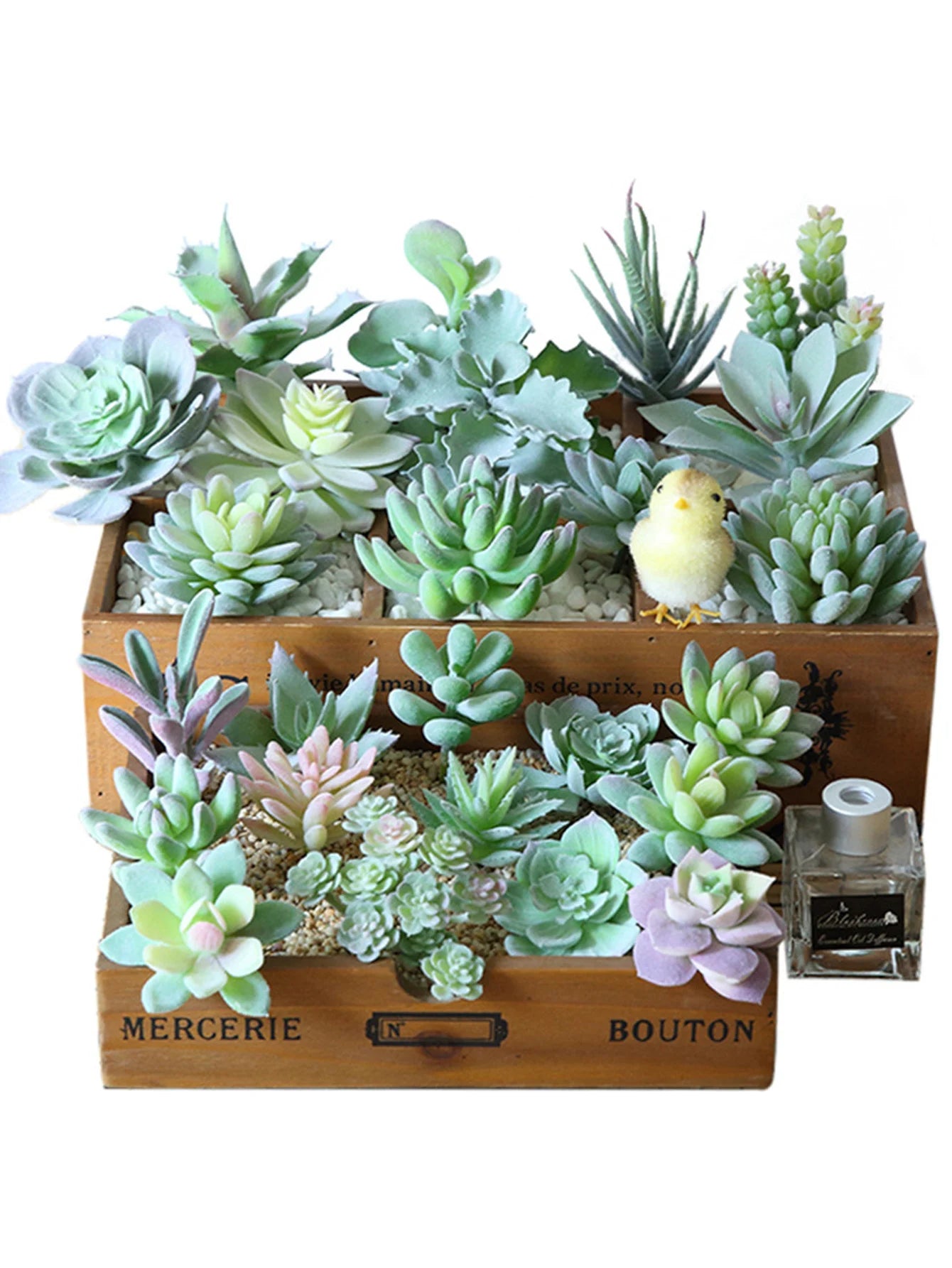 2/5/10pcs Artificial Succulent Plants Double Flocked Succulents Realistic Textured Cactus Mini Faux Succulents Fake Plant Decor