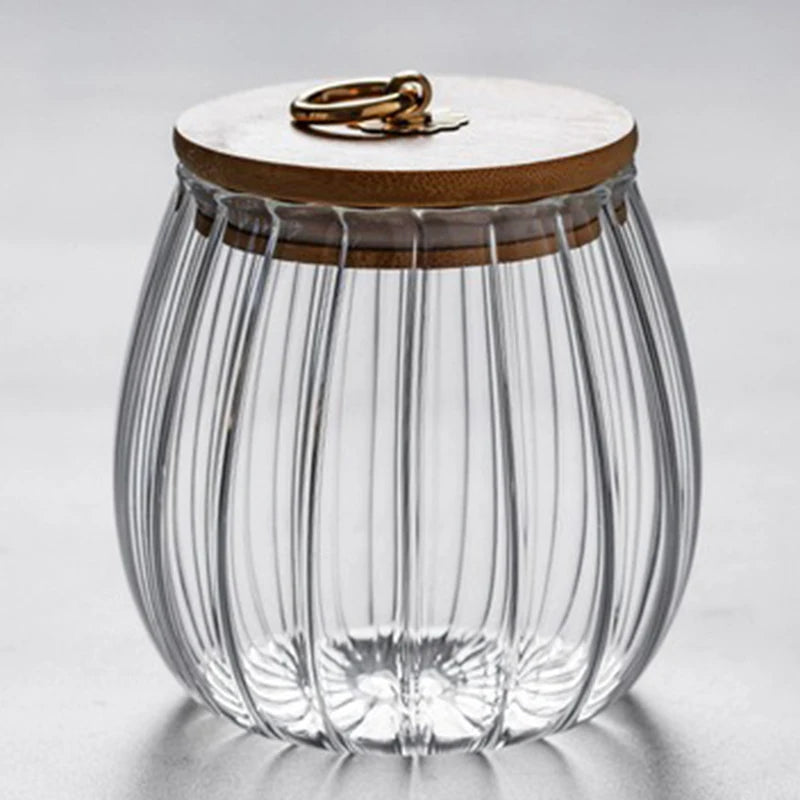 Food Container Glass Jar with Sealed Lid Storage Jar Grains Cookie Coffee Tea Candy Storage Bottle Jars Kitchen Storage Canister