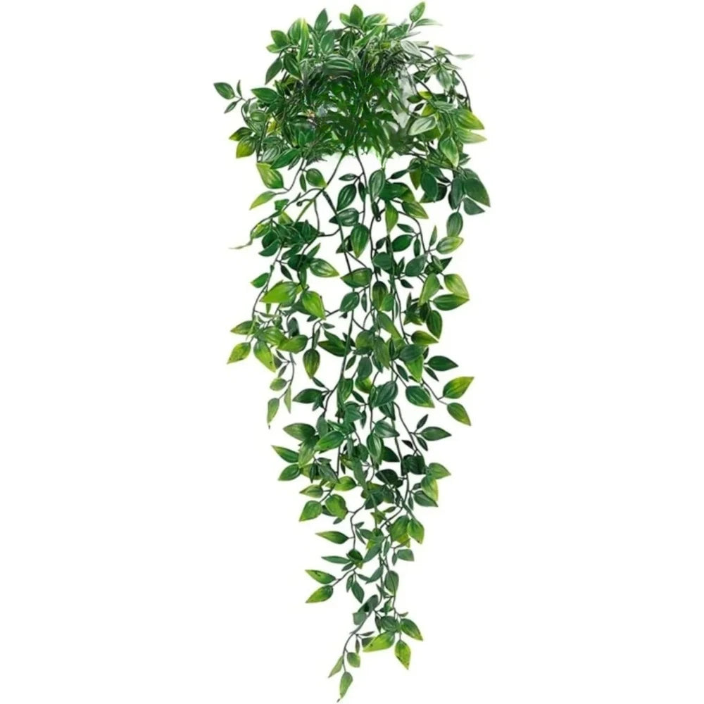 Artificial Hanging Plants 34in Fake Ivy Vine Fake Ivy Leaves for Wall House Room Patio Indoor Outdoor Home Shelf Office Decor