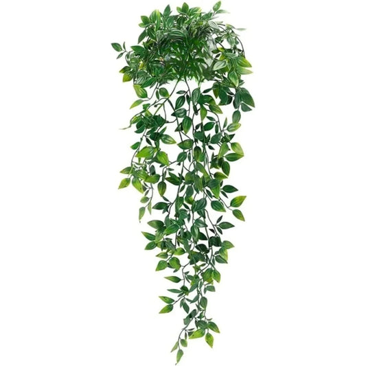 Artificial Hanging Plants 34in Fake Ivy Vine Fake Ivy Leaves for Wall House Room Patio Indoor Outdoor Home Shelf Office Decor