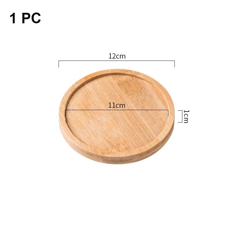 Wooden Soap Dispenser Tray Multi Bamboo Multi Shape Wooden Holder Pot Tray Home Decor Garden Supplies  Photography Props Coaster