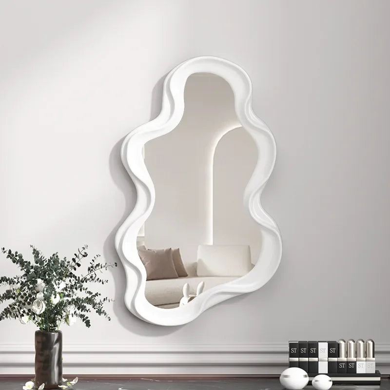 Irregular Wall Mirror For Bedroom Bathroom Kawaii Makeup Mirror House Decoration Living Room Decoration Home Decor Wholesale 1PC