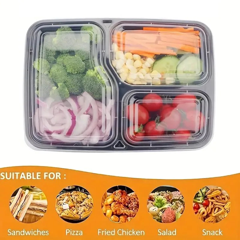 Plastic Food Prep Containers with Lid Food Storage Container Stackable Bento Box for Kitchen Picnic Restaurant School Household