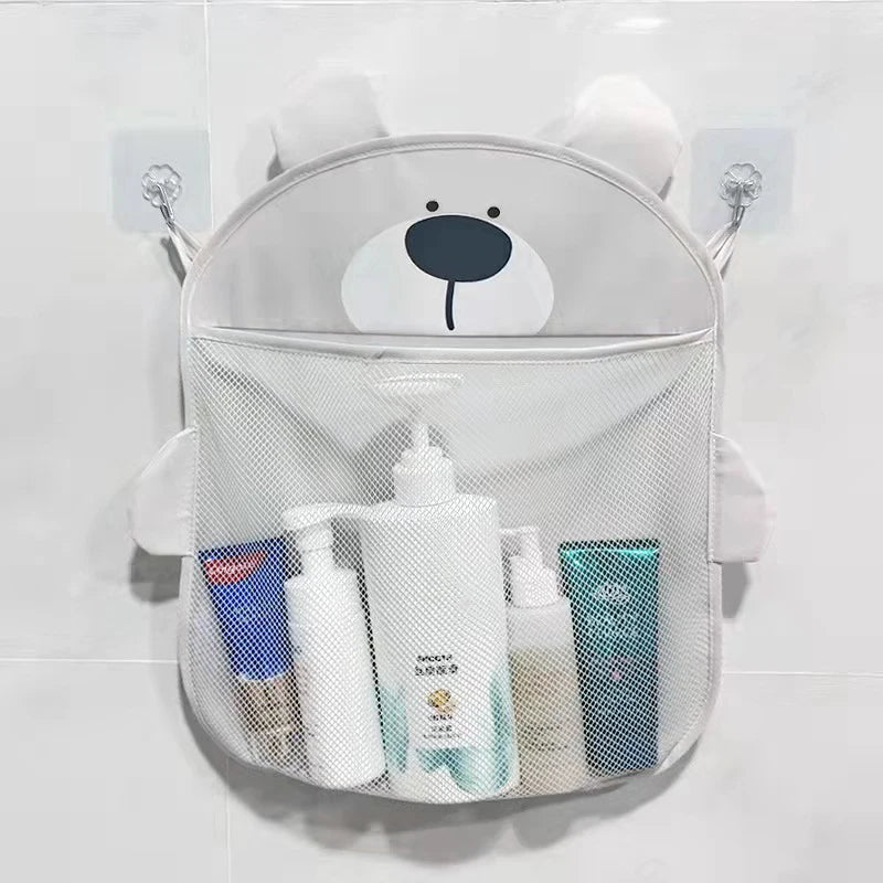 Mother Kids Baby Bath Toys Storage Bag Strong Suction Cups Bath Game Bag Bathroom Organizer Water Toys Storage Net Bag Baby Item