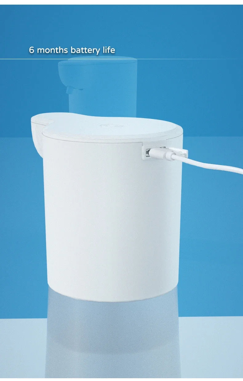 350ML Automatic Foam Soap Dispenser Bathroom Smart Washing Hand Machine USB Charging White ABS for Bathroom Toilet