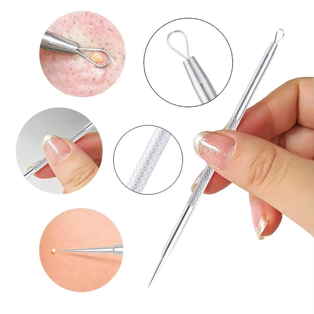 4Pcs Blackhead Remover Acne Needle Facial Cleansing Acne Extractor Remove Blackhead Pores Cleaning Tools