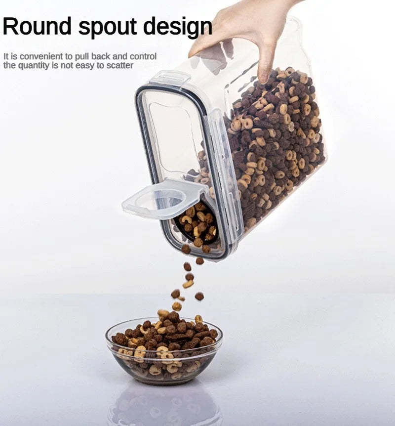 4pc Kitchen Food Storage Tank Miscellaneous Grain Storage Box 2.5L/4L Set Transparent PP Sealed and Waterproof Storage Container