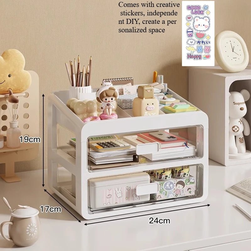Drawer Desktop Organizer, Organizer Drawers, Desk Stationery Organizer, Multifunctional Dustproof Large Capacity Office Shelf