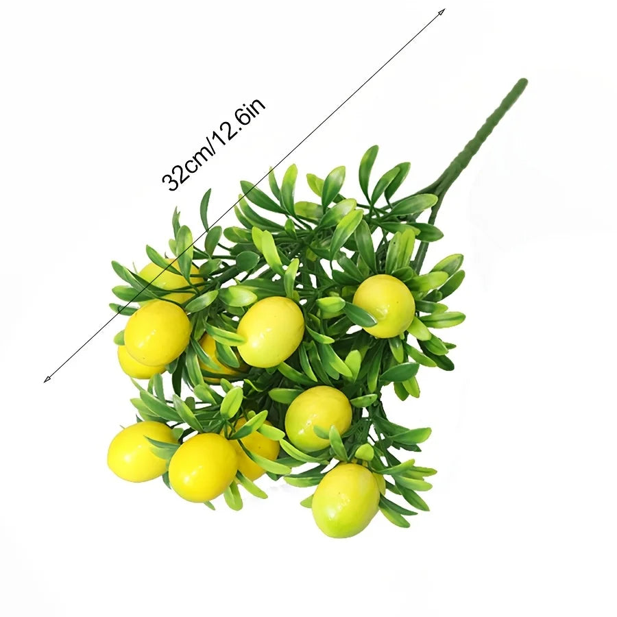Very realistic artificial lemon tree branch plastic simulation plant for room  kitchen party dining table central decoration