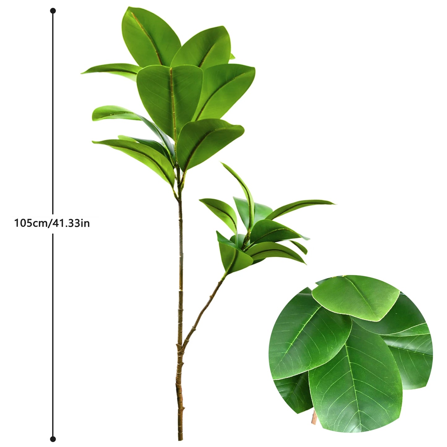 76-135cm  Artificial Plants Fake Bamboo Tree Branch Plastic Nandina Leaves Tall Green Landscape For Home Garden Decor