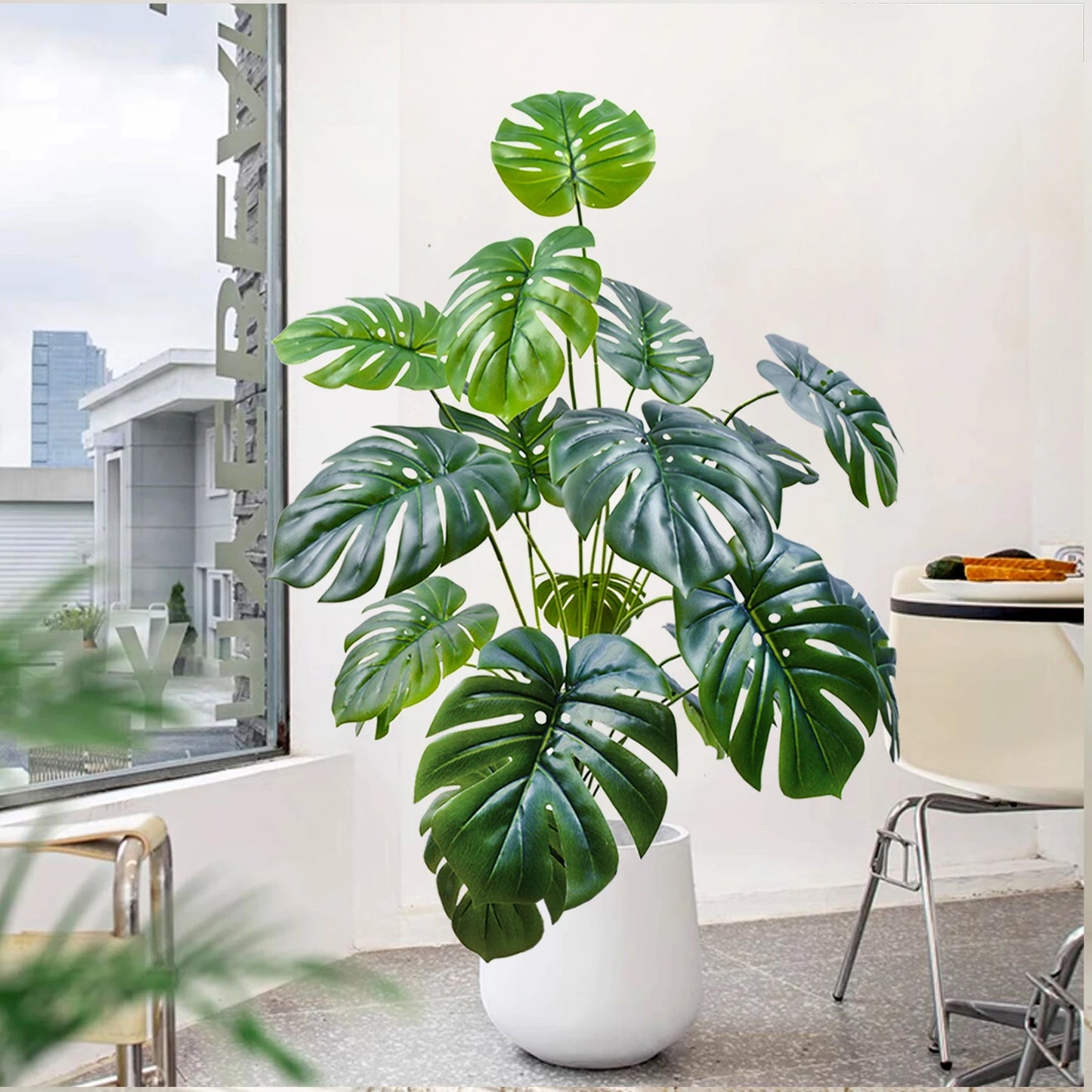 59-103cm/40.5in Artificial Monstera plastic fake plant pot ornamental festival suitable for home office decoration