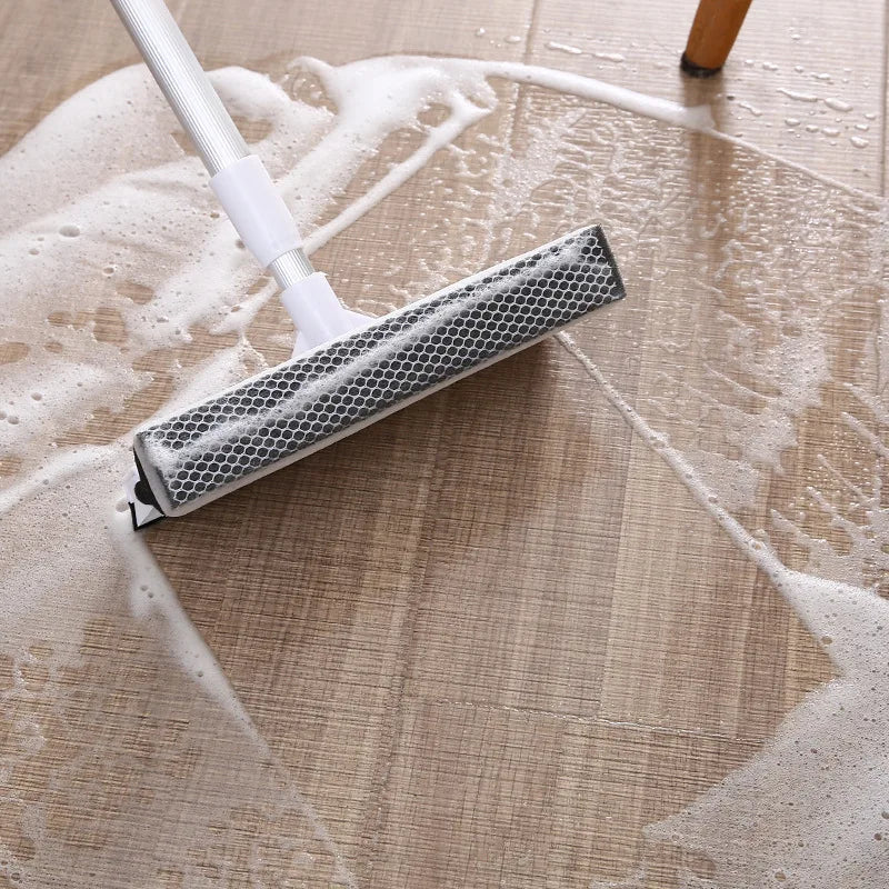 2in1 Window Cleaning Brush Bathroom Mirror Glass Wiper Cleaning Tool Sliding Door Shower Glass Door Adjustable Long Handle